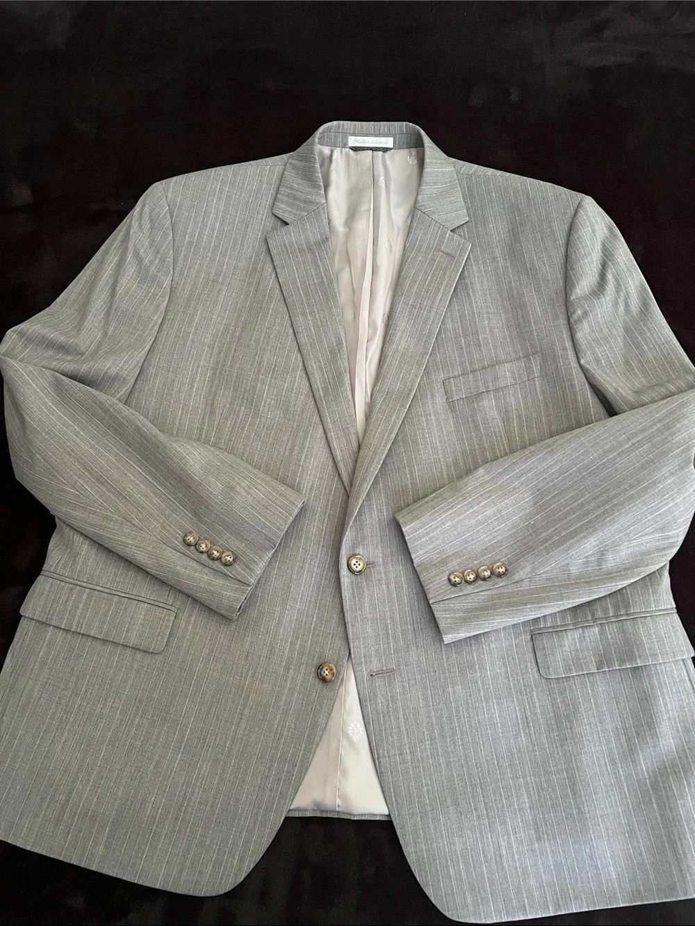 Ralph Lauren Men's Gray Pinstripe Suit Blazer